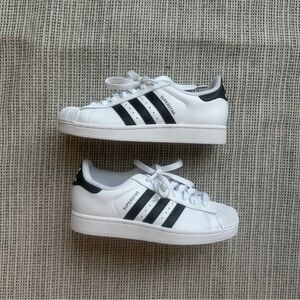 Adidas Superstar White and Black Shoes
